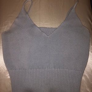 Topshop lavender knit tank top. Cropped.